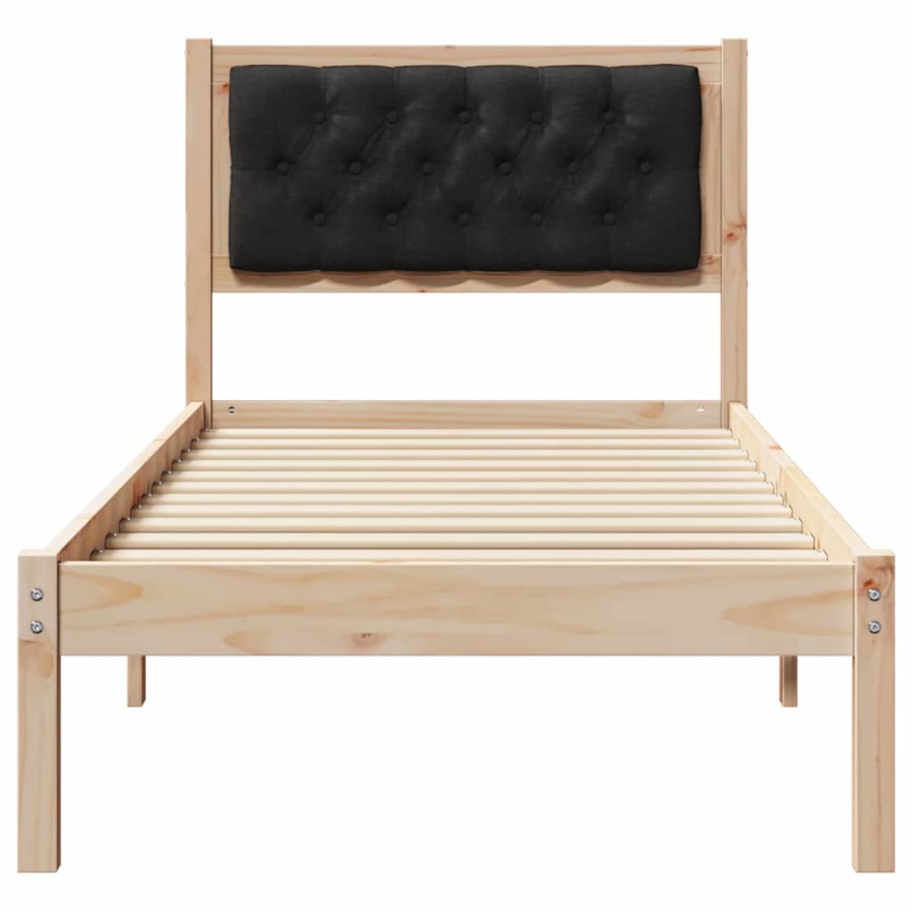 Bed Frame with Headboard Black 80 x 200 cm Fabric