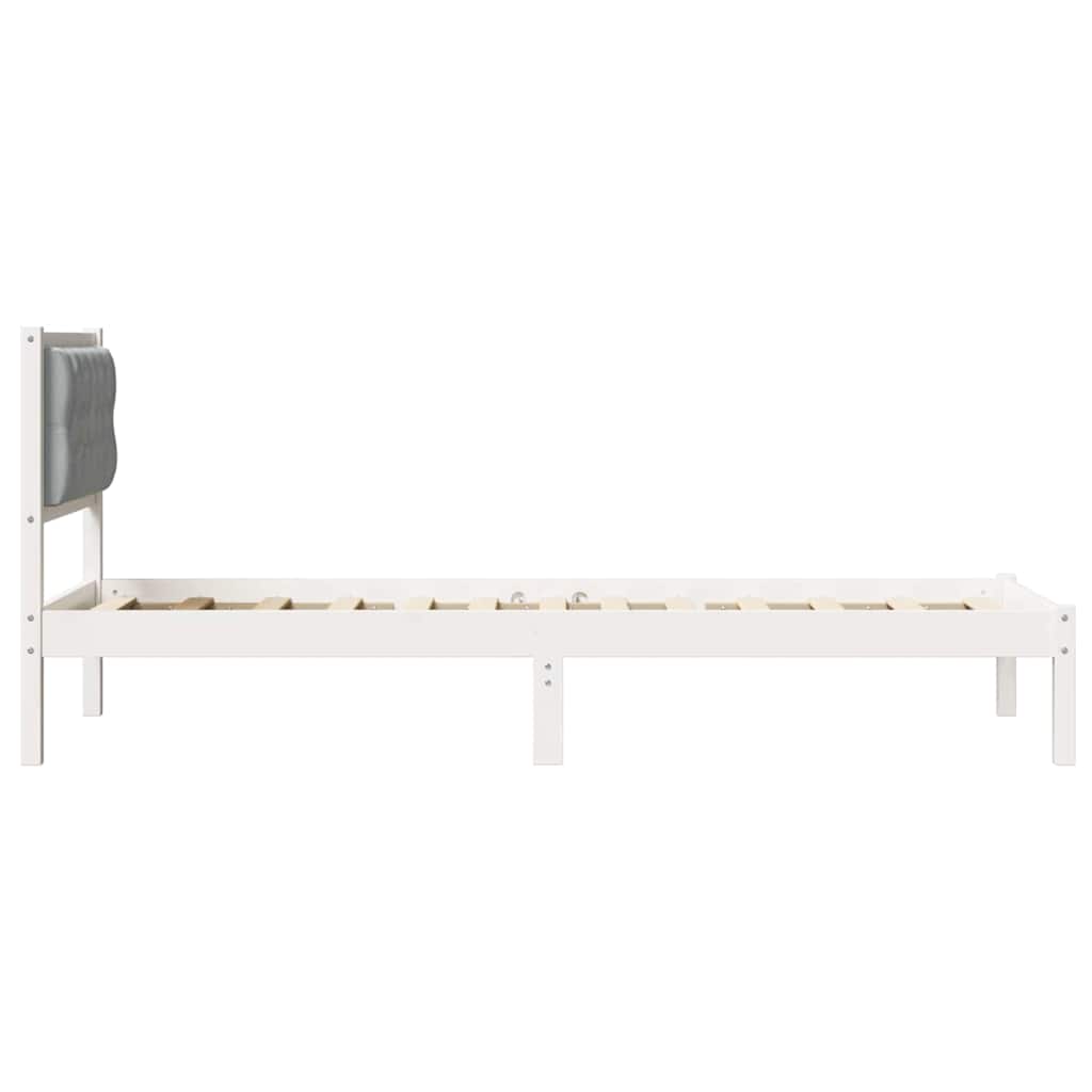 Bed Frame with Headboard Light Grey 80 x 200 cm Fabric