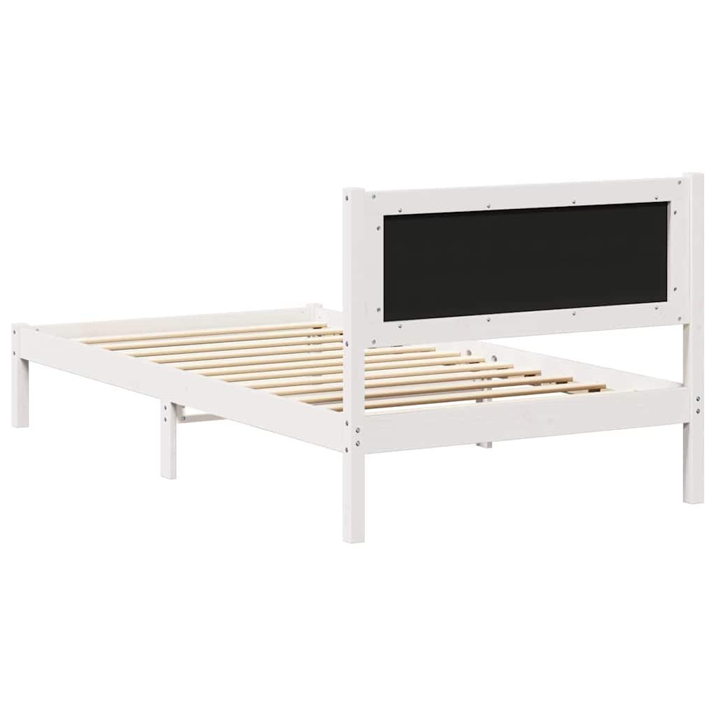 Bed Frame with Upholstered Headboard Light Grey 100 x 200 cm