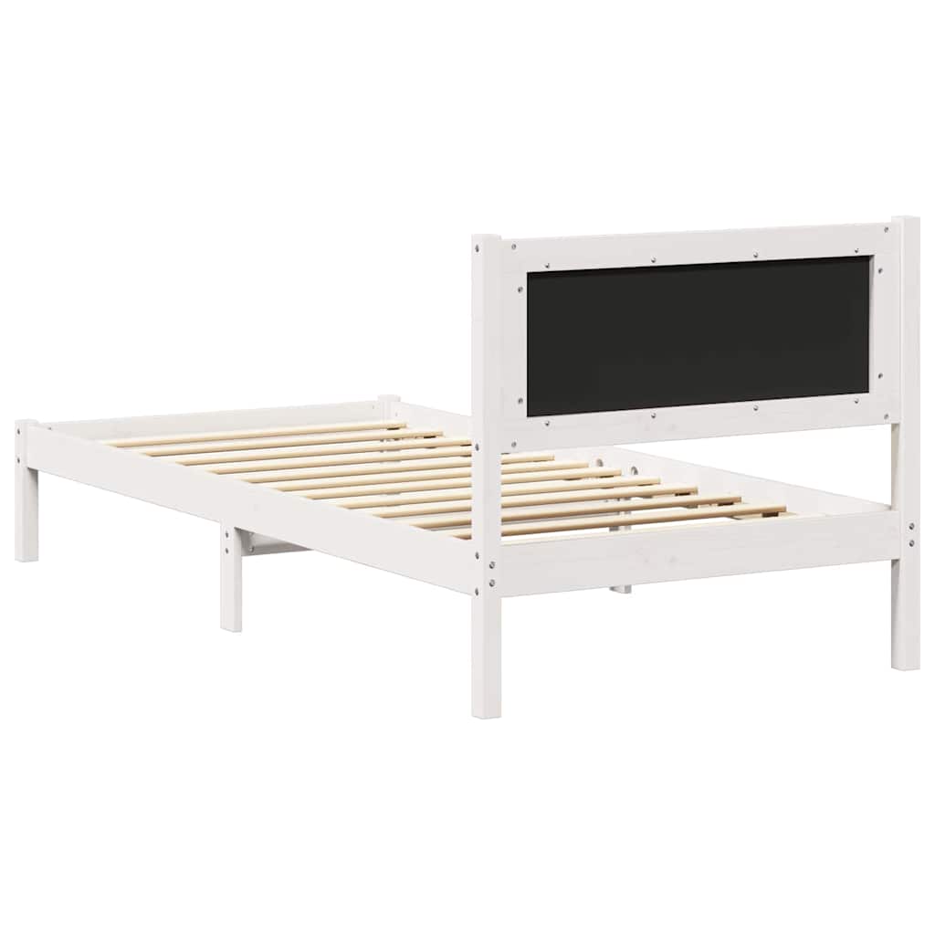 Bed Frame with Upholstered Headboard Light Grey 90 x 200 cm
