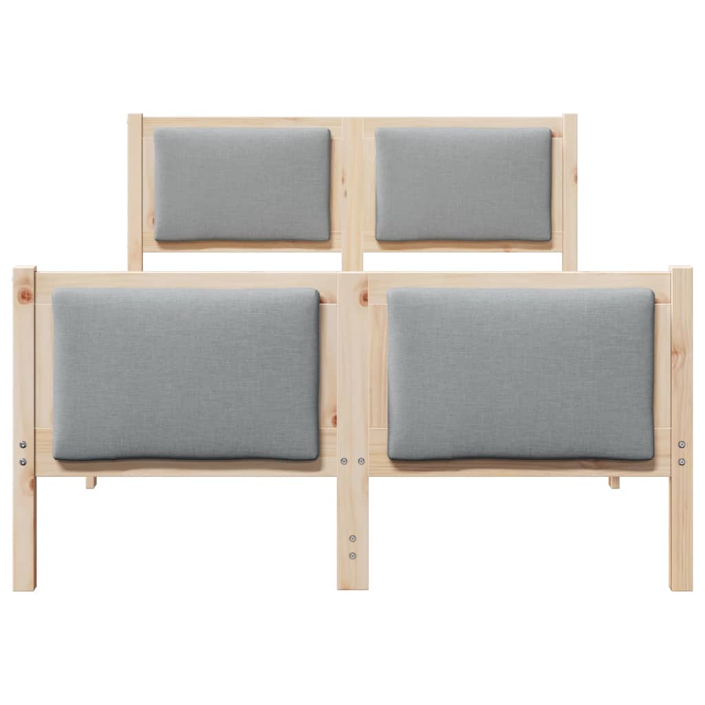 Bed Frame with Headboard Light Grey 120 x 200 cm Fabric
