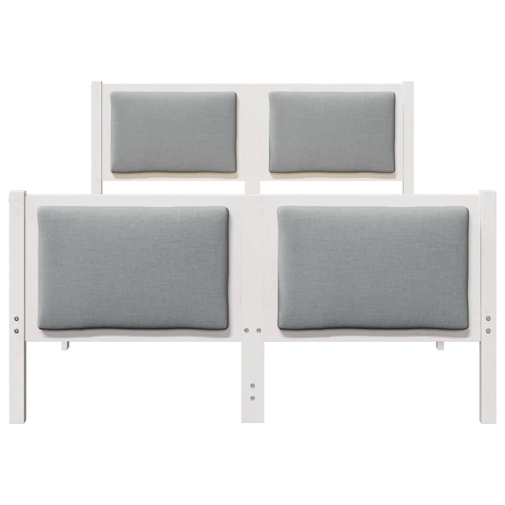 Bed Frame with Headboard Light Grey 120 x 200 cm Fabric