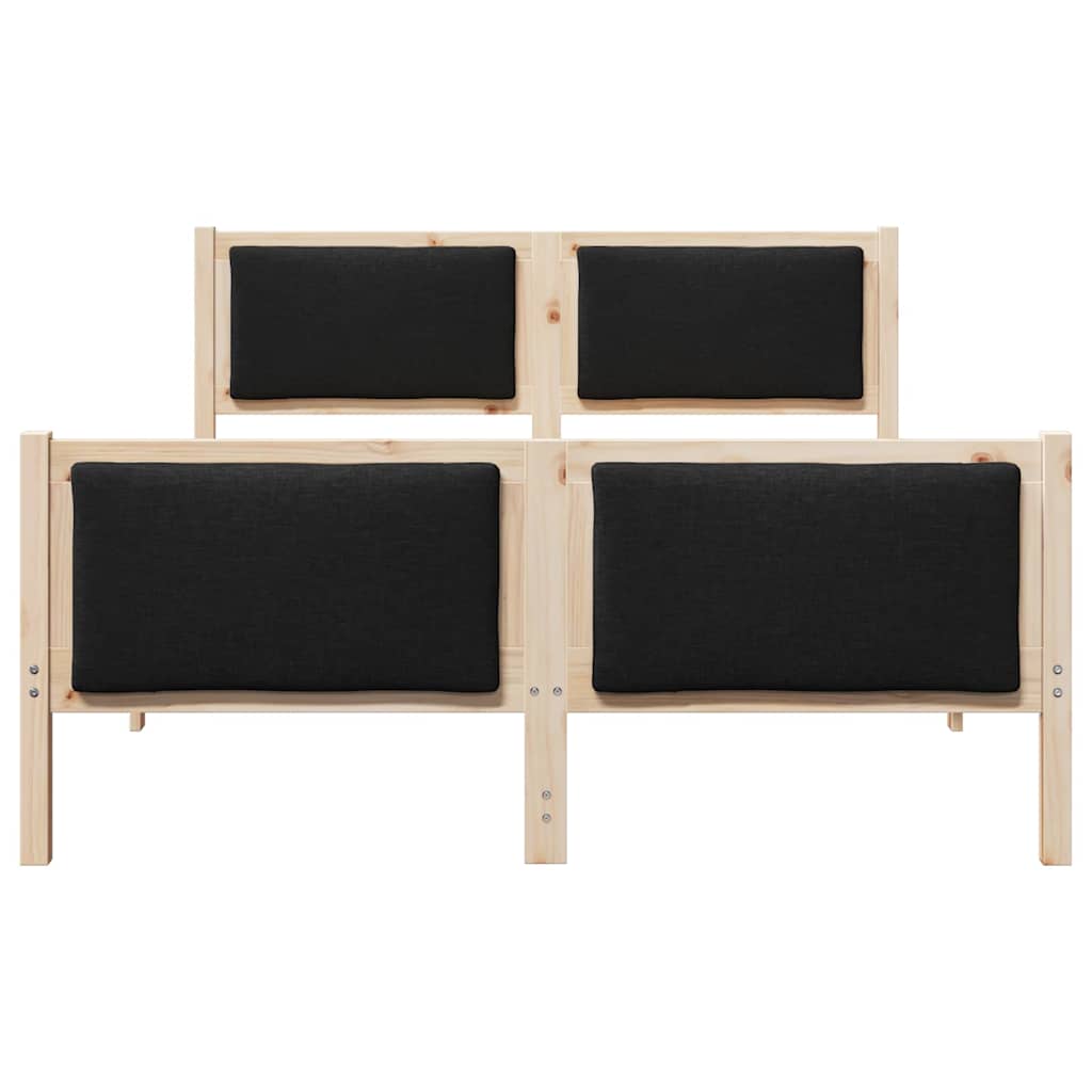 Bed Frame with Headboard Black 140 x 190 cm Fabric