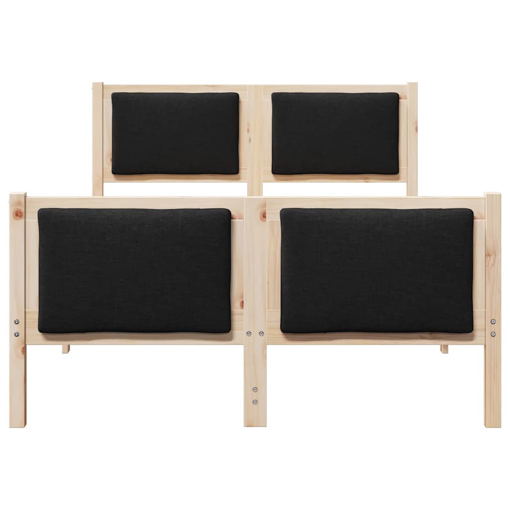 Bed Frame with Headboard Black 120 x 190 cm Fabric