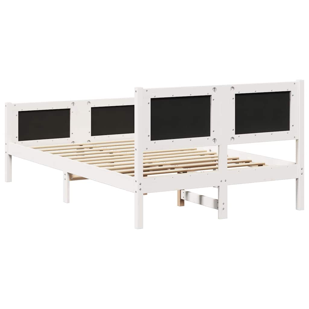 Bed Frame Light Grey 120 x 200 cm Solid Pine Wood