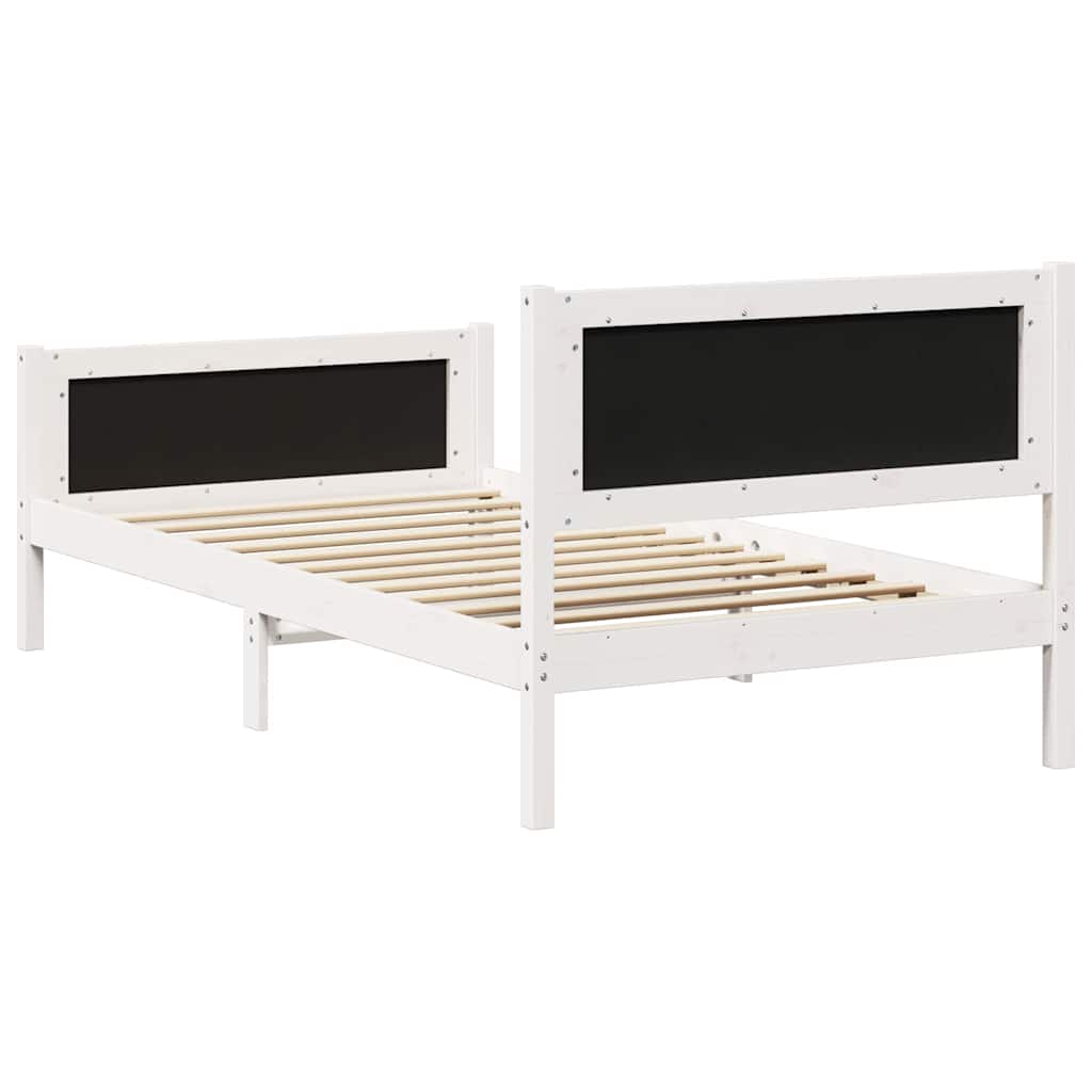 Bed Frame Light Grey 100 x 200 cm Solid Pine Wood
