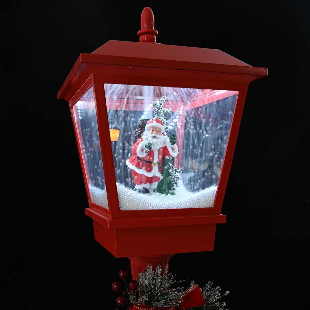 Chirstmas Street Lamp with Lantern Red 40.5x40.5x180cm Plastic