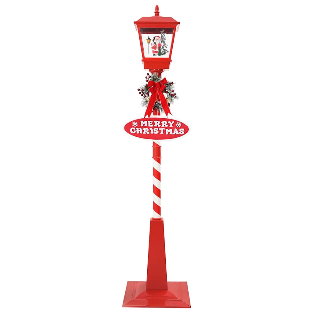 Chirstmas Street Lamp with Lantern Red 40.5x40.5x180cm Plastic