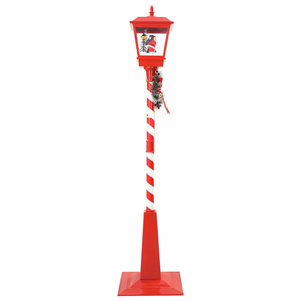 Chirstmas Street Lamp with Lantern Red 40.5x40.5x180cm Plastic