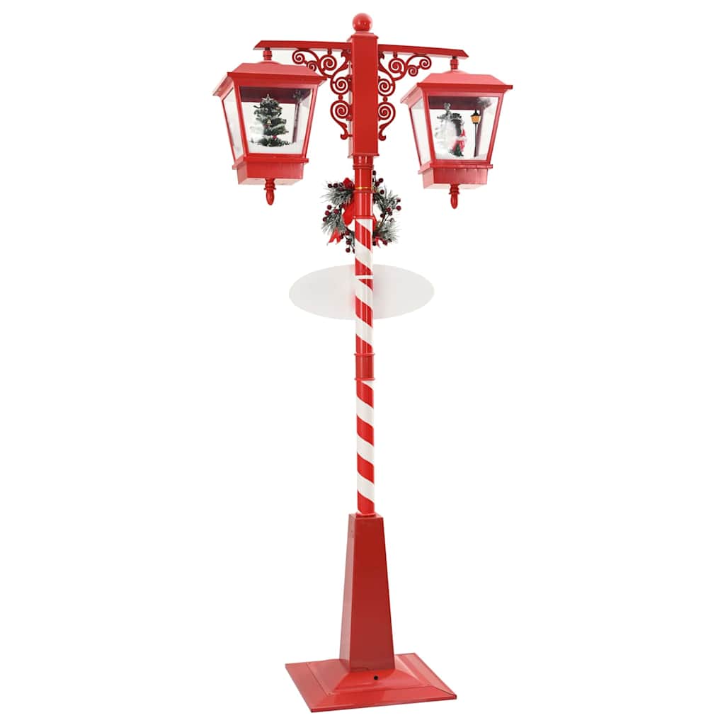 Chirstmas Street Lamp with 2 Lanterns Red 40.5 x 80 x 188 cm
