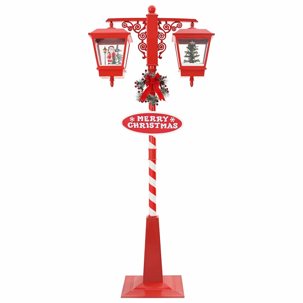 Chirstmas Street Lamp with 2 Lanterns Red 40.5 x 80 x 188 cm