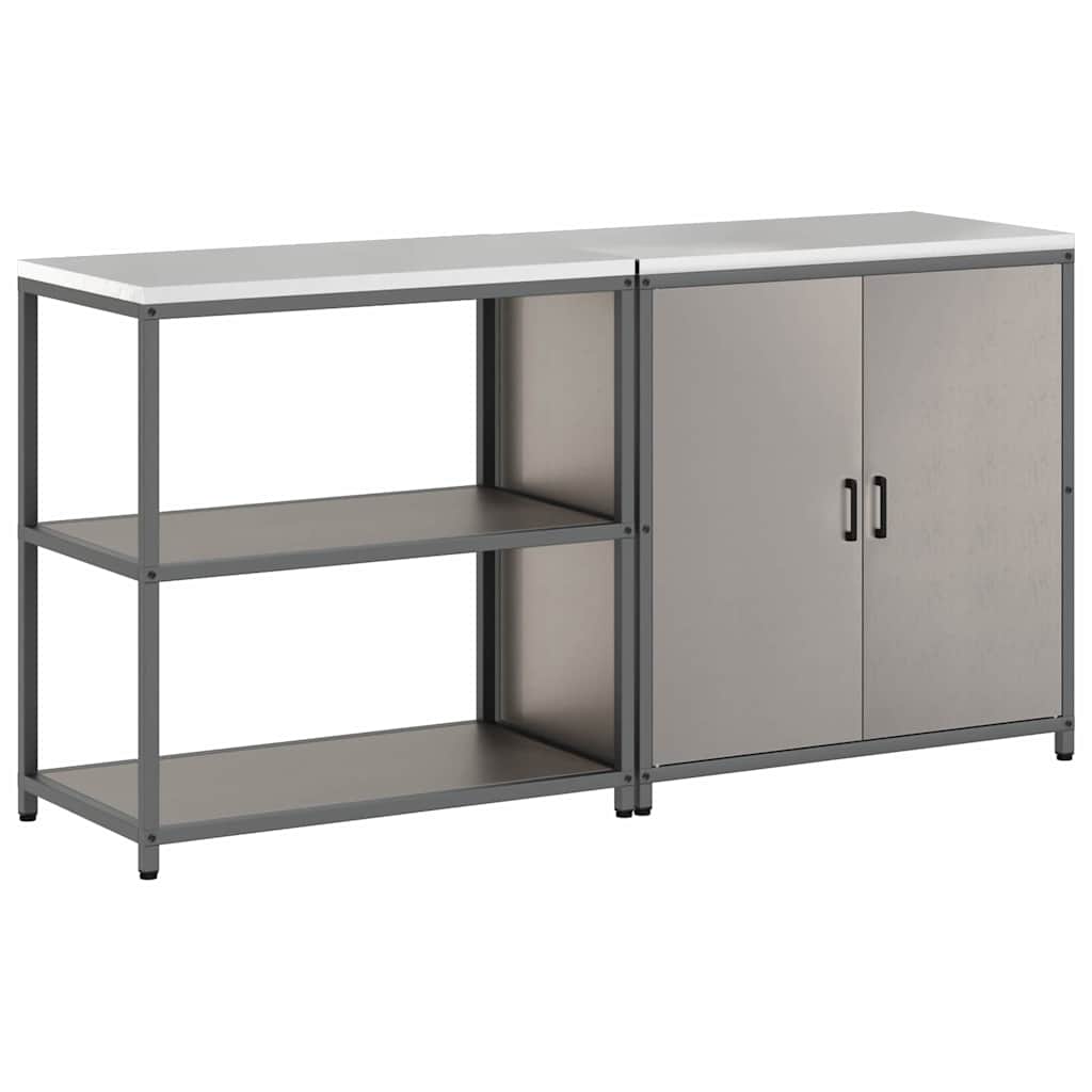 Kitchen Storage Set with Shelf 2 pcs Rusty 180 x 50 x 92 cm