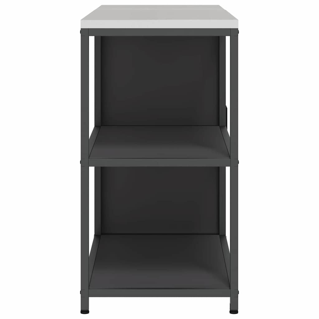 Kitchen Storage Set with Shelf 2 pcs Black Cold-rolled steel