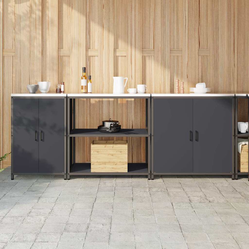 Kitchen Storage Set Other 3 pcs Anthracite 240 x 50 x 92 cm