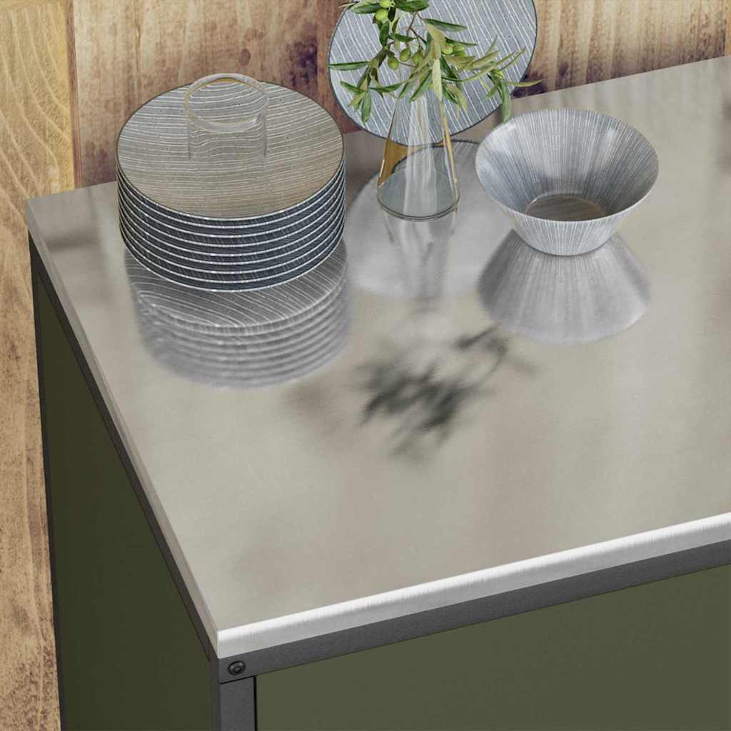 Kitchen Storage Set Other 3 pcs Olive Green 240 x 50 x 92 cm