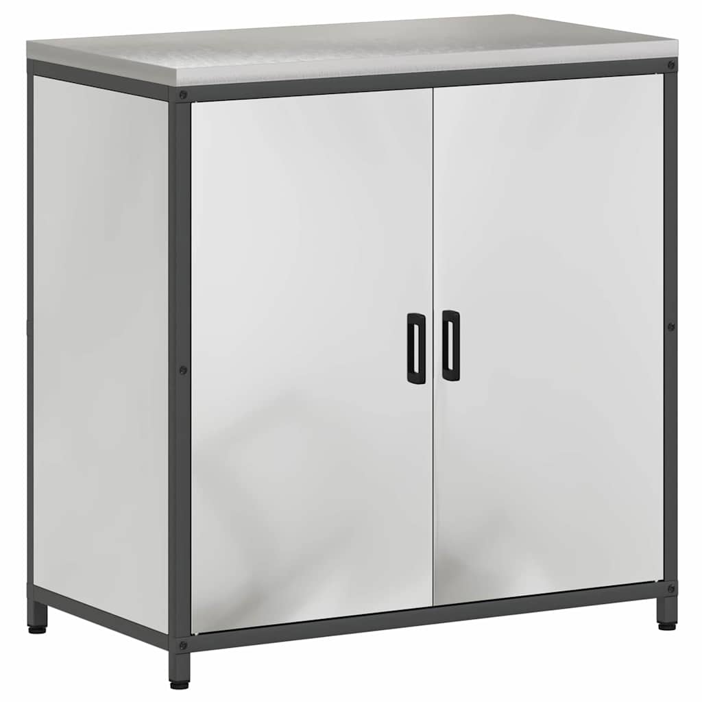 Kitchen Storage Set with Shelf 3 pcs Sliver 240 x 50 x 92 cm