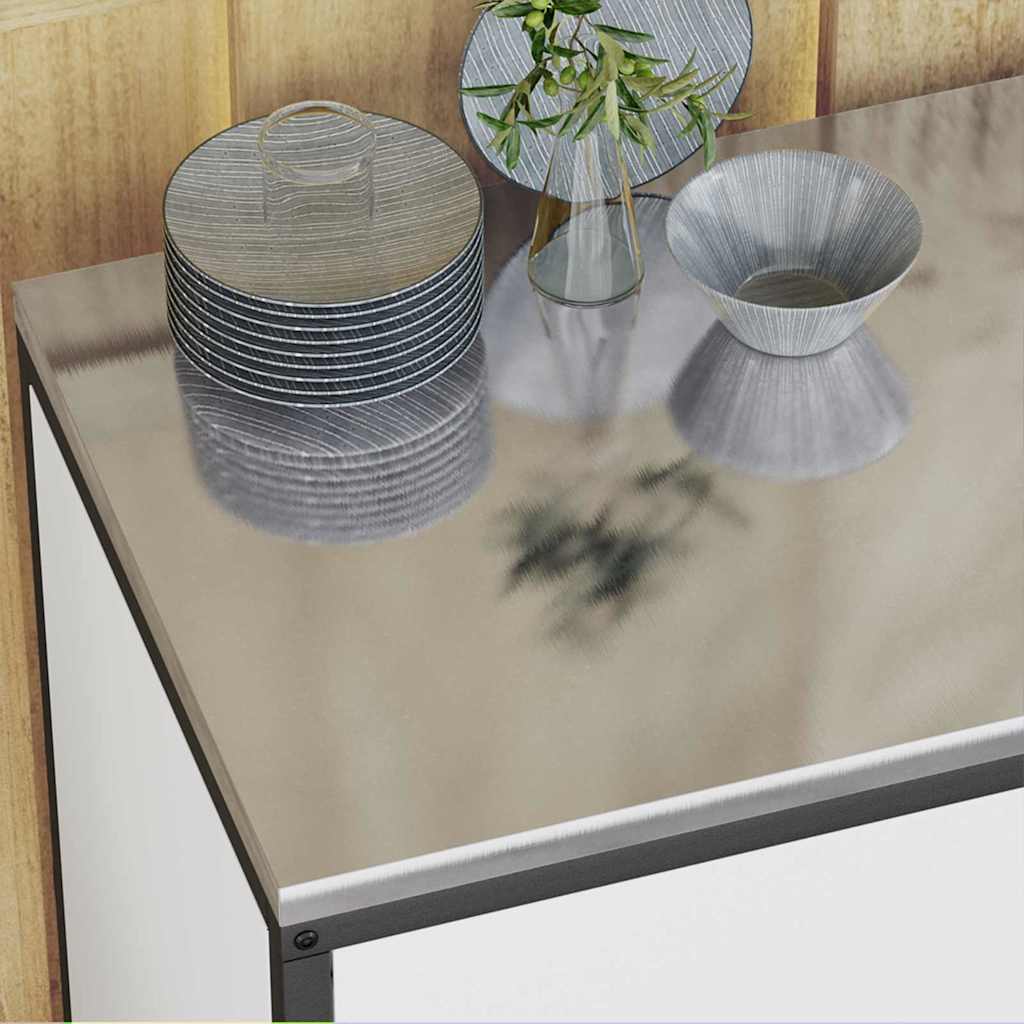 Kitchen Storage Set with Shelf 2 pcs White 150 x 50 x 92 cm