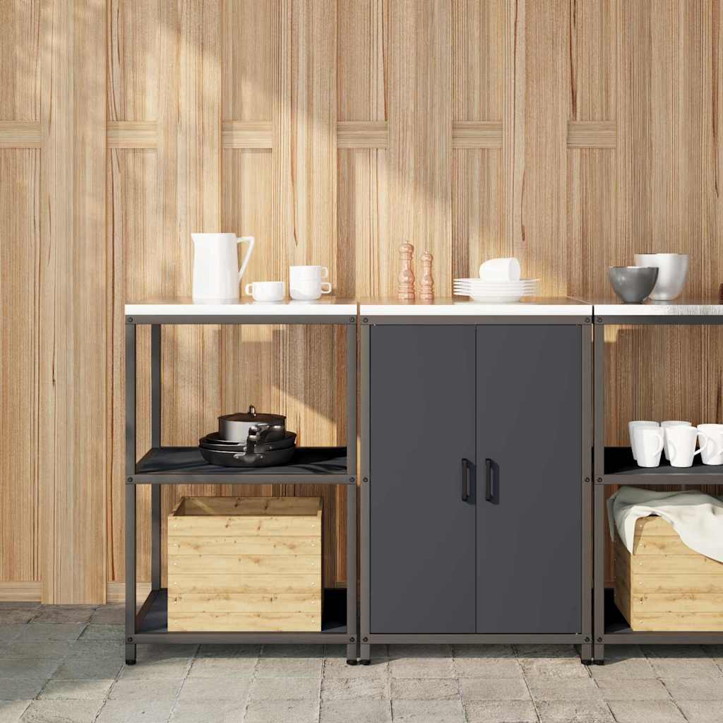 Kitchen Storage Set 2 pcs Anthracite Cold-rolled steel