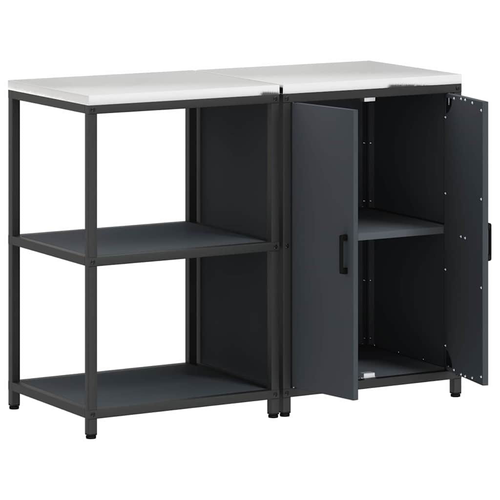 Kitchen Storage Set 2 pcs Anthracite Cold-rolled steel