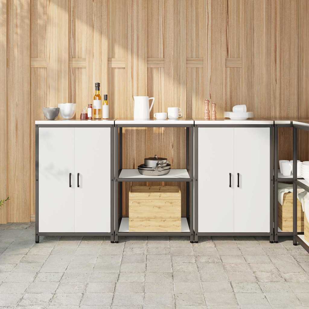 Kitchen Storage Set with Shelf 3 pcs White 180 x 50 x 92 cm