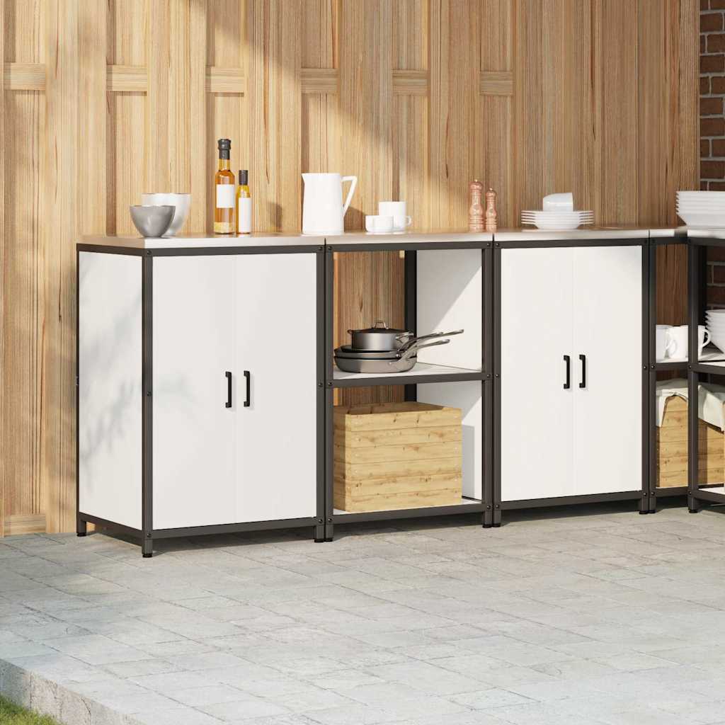 Kitchen Storage Set with Shelf 3 pcs White 180 x 50 x 92 cm