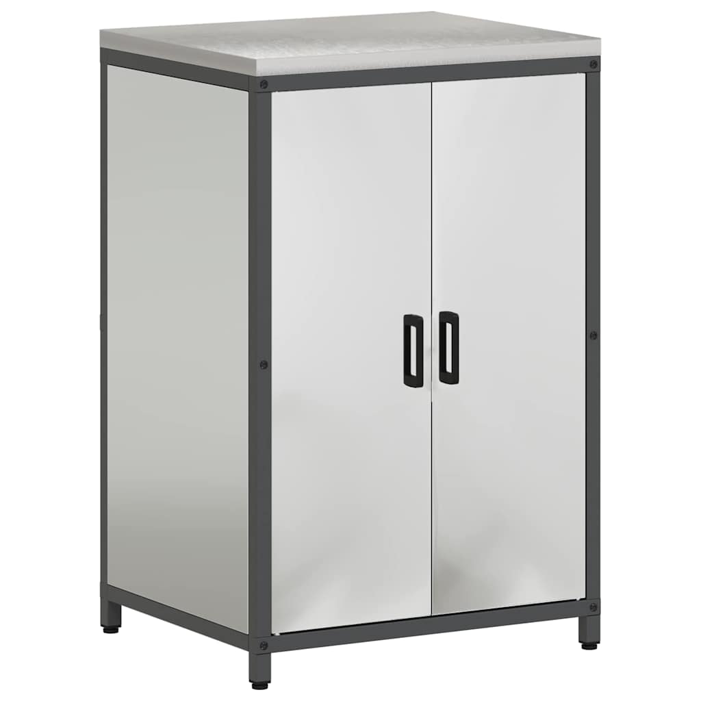 Kitchen Storage Set with Shelf 3 pcs Sliver 180 x 50 x 92 cm