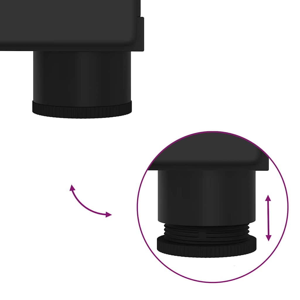 Bathroom Furniture Set with Shelf 2 pcs Black 76.5 x 35 x 64 cm