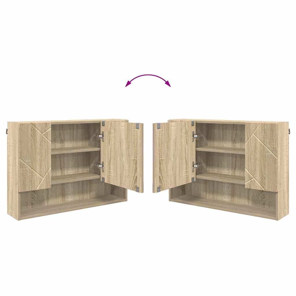 Bathroom Furniture Set 2 pcs Sonoma oak 76.5 x 35 x 64 cm