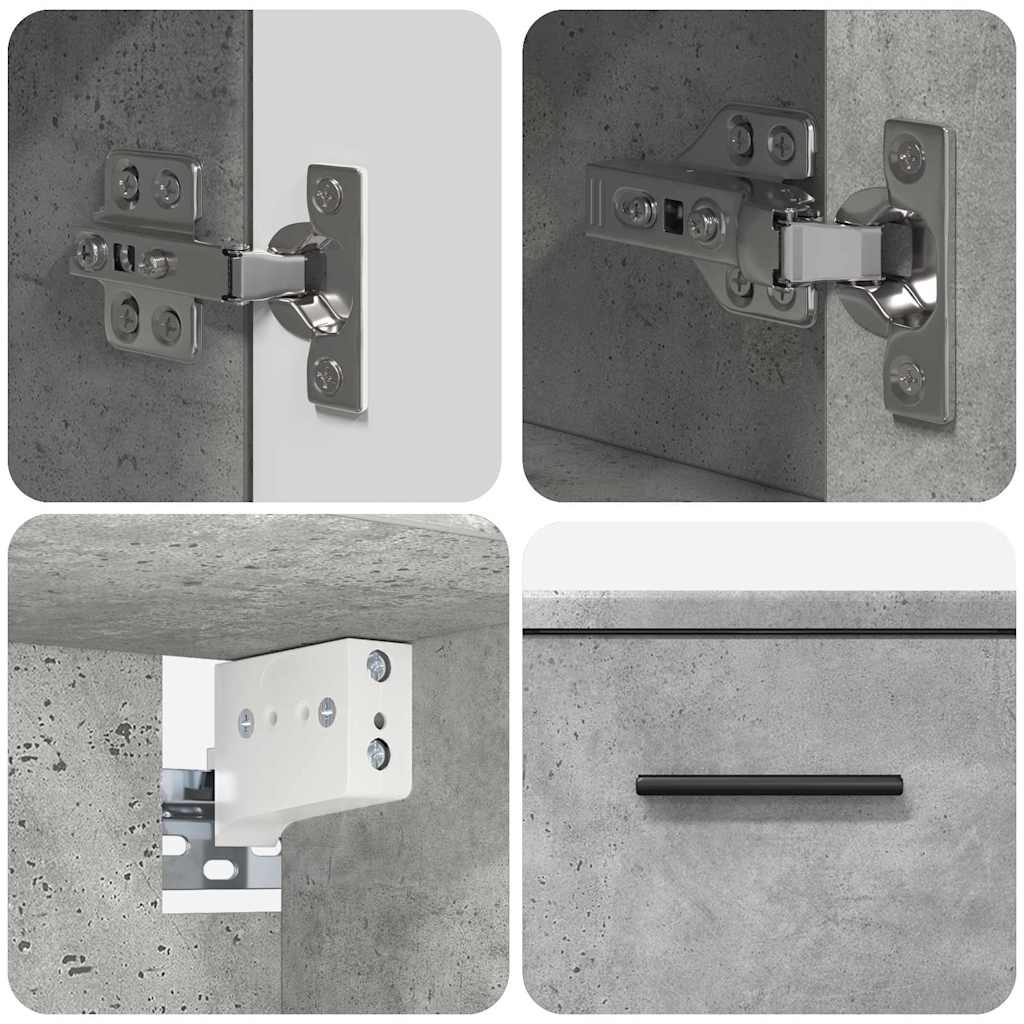 Bathroom Furniture Set 2 pcs Concrete grey 76.5 x 35 x 64 cm