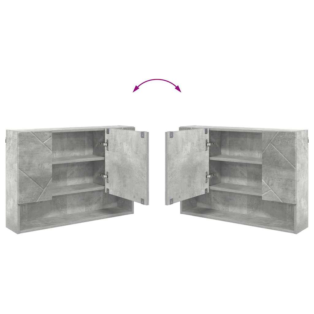 Bathroom Furniture Set 2 pcs Concrete grey 76.5 x 35 x 64 cm