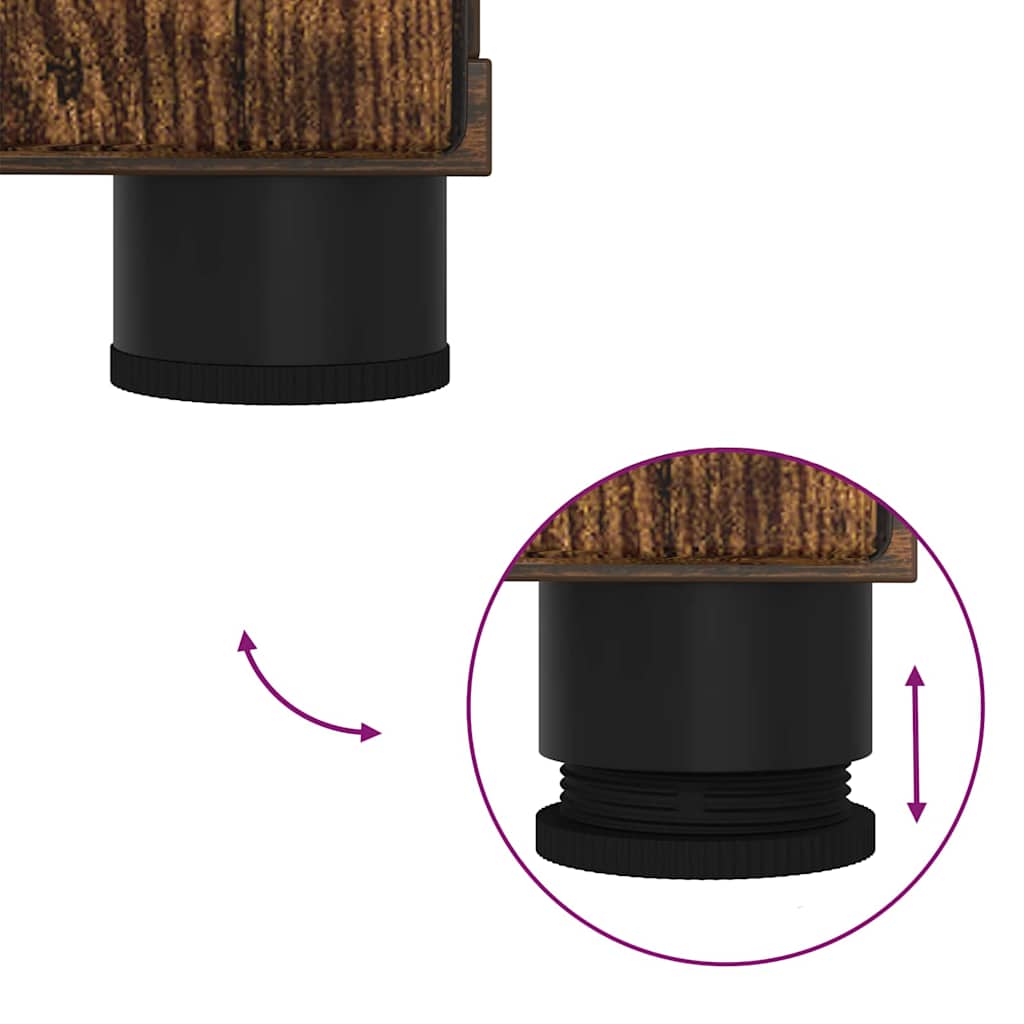 Bathroom Furniture Set 2 pcs Smoked oak 76.5 x 35 x 64 cm