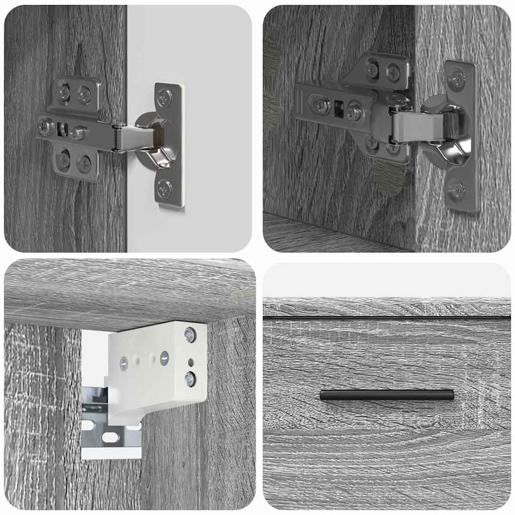 Bathroom Furniture Set 2 pcs Grey sonoma 76.5 x 35 x 64 cm