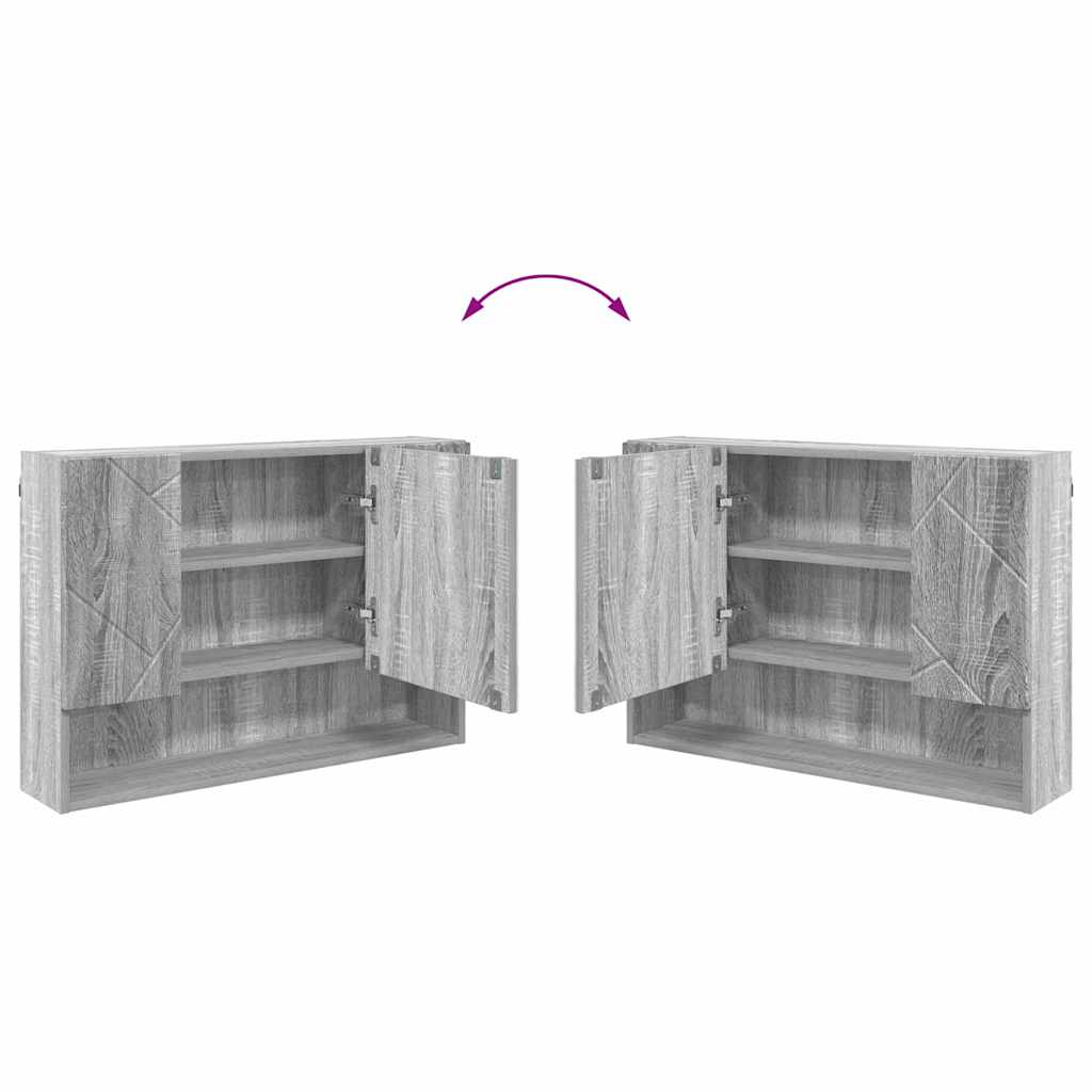 Bathroom Furniture Set 2 pcs Grey sonoma 76.5 x 35 x 64 cm