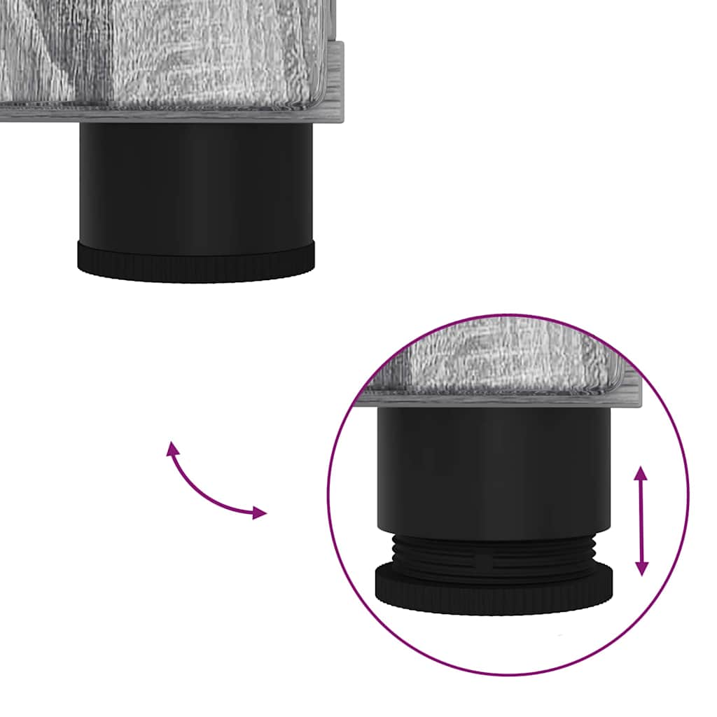 Bathroom Furniture Set 2 pcs Grey sonoma 76.5 x 35 x 64 cm