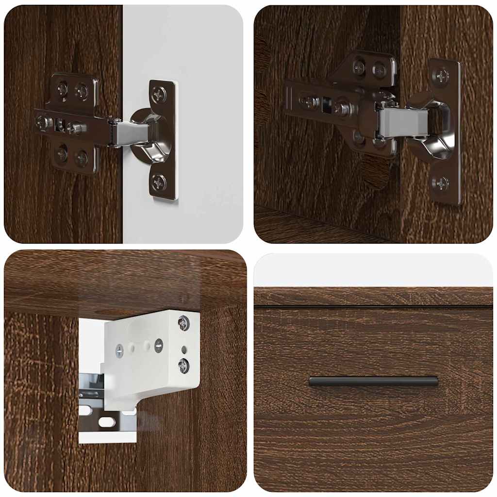 Bathroom Furniture Set 2 pcs Brown oak 76.5 x 35 x 64 cm