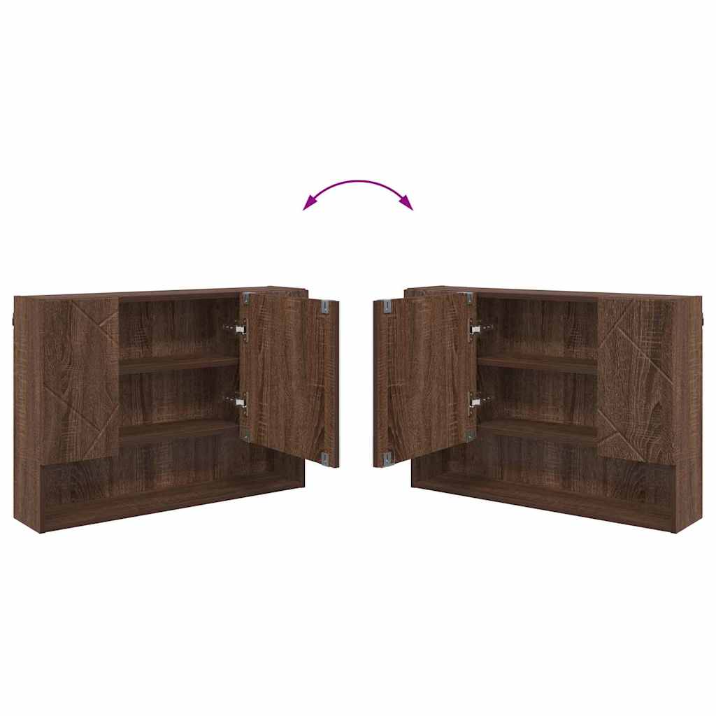 Bathroom Furniture Set 2 pcs Brown oak 76.5 x 35 x 64 cm