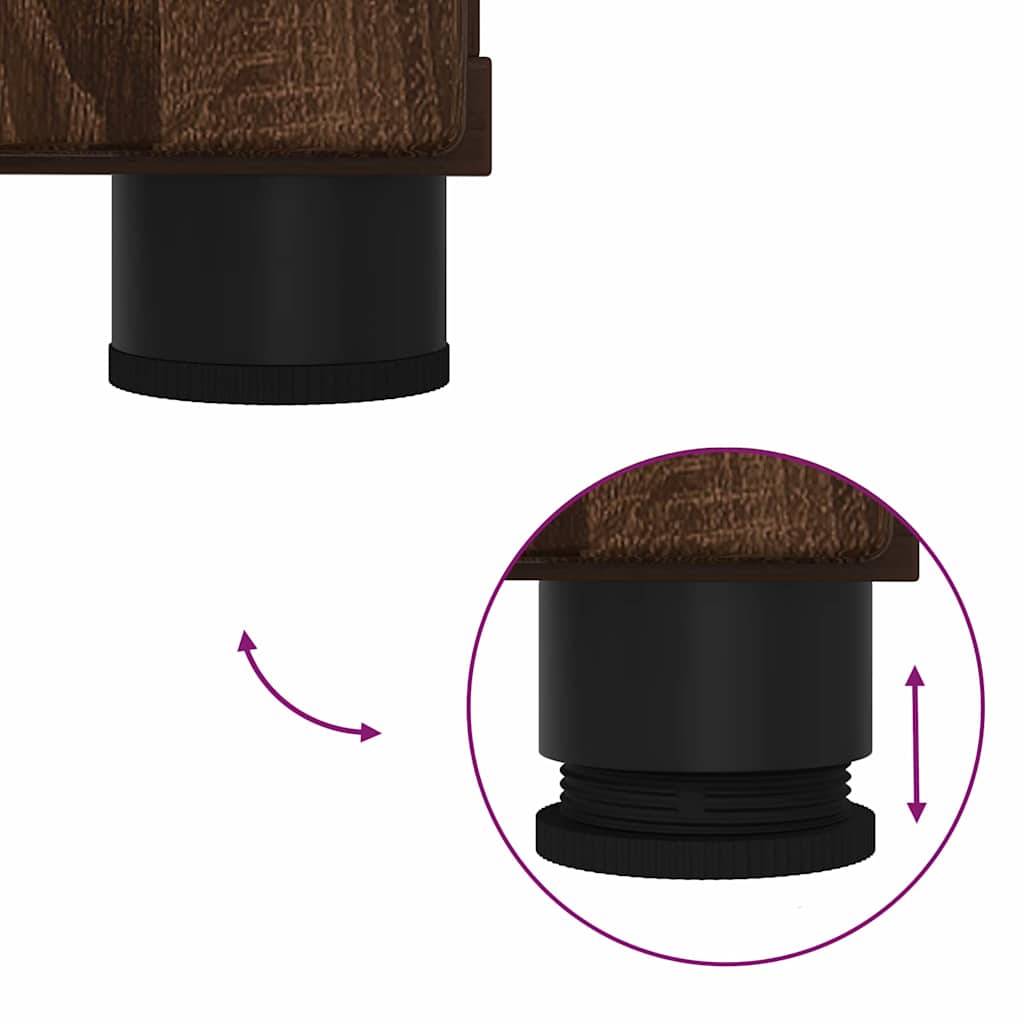 Bathroom Furniture Set 2 pcs Brown oak 76.5 x 35 x 64 cm