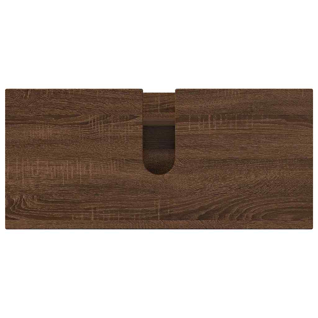 Bathroom Furniture Set 2 pcs Brown oak 76.5 x 35 x 64 cm