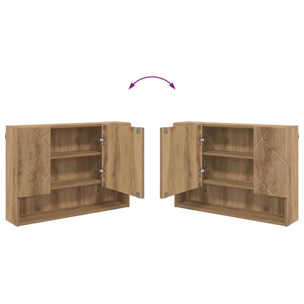 Bathroom Furniture Set 2 pcs Artisan oak 76.5 x 35 x 64 cm
