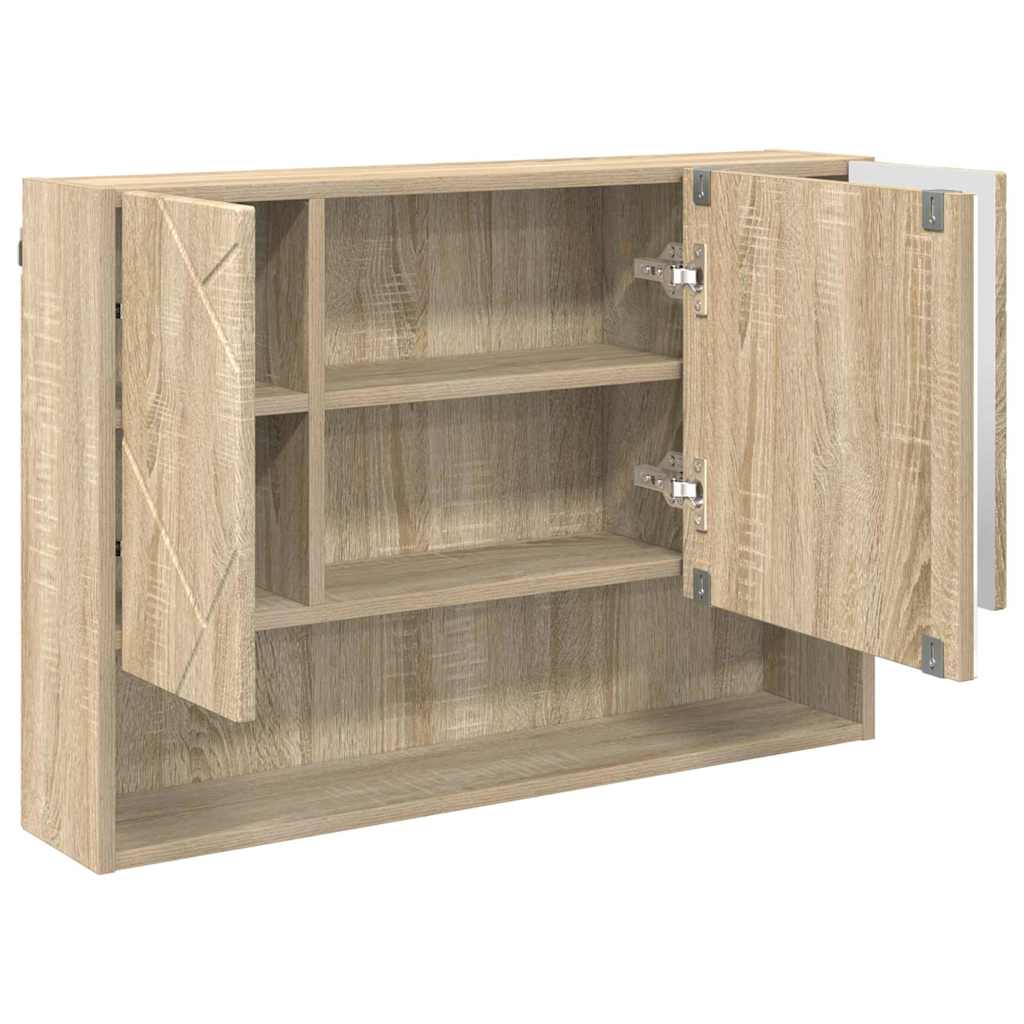 Bathroom Furniture Set 3 pcs Sonoma oak 76.5 x 35 x 64 cm
