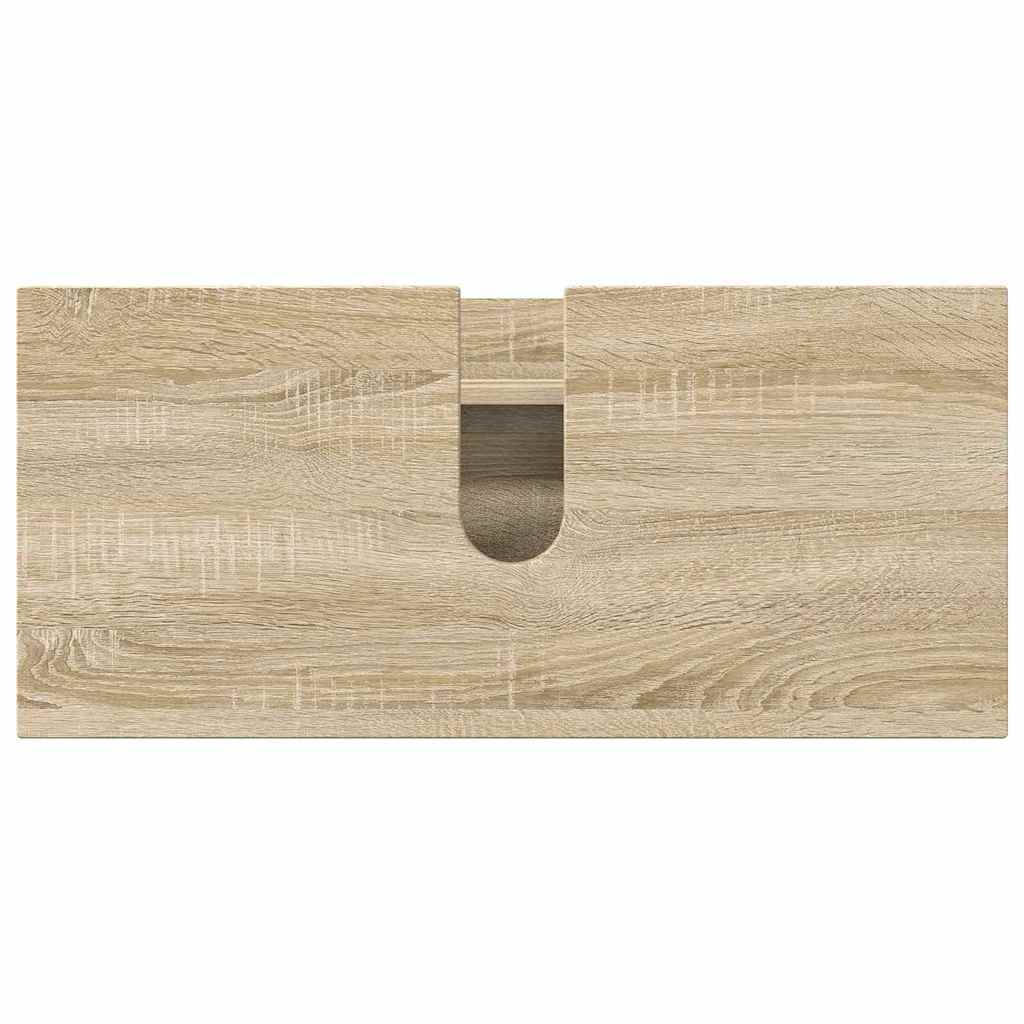 Bathroom Furniture Set 3 pcs Sonoma oak 76.5 x 35 x 64 cm