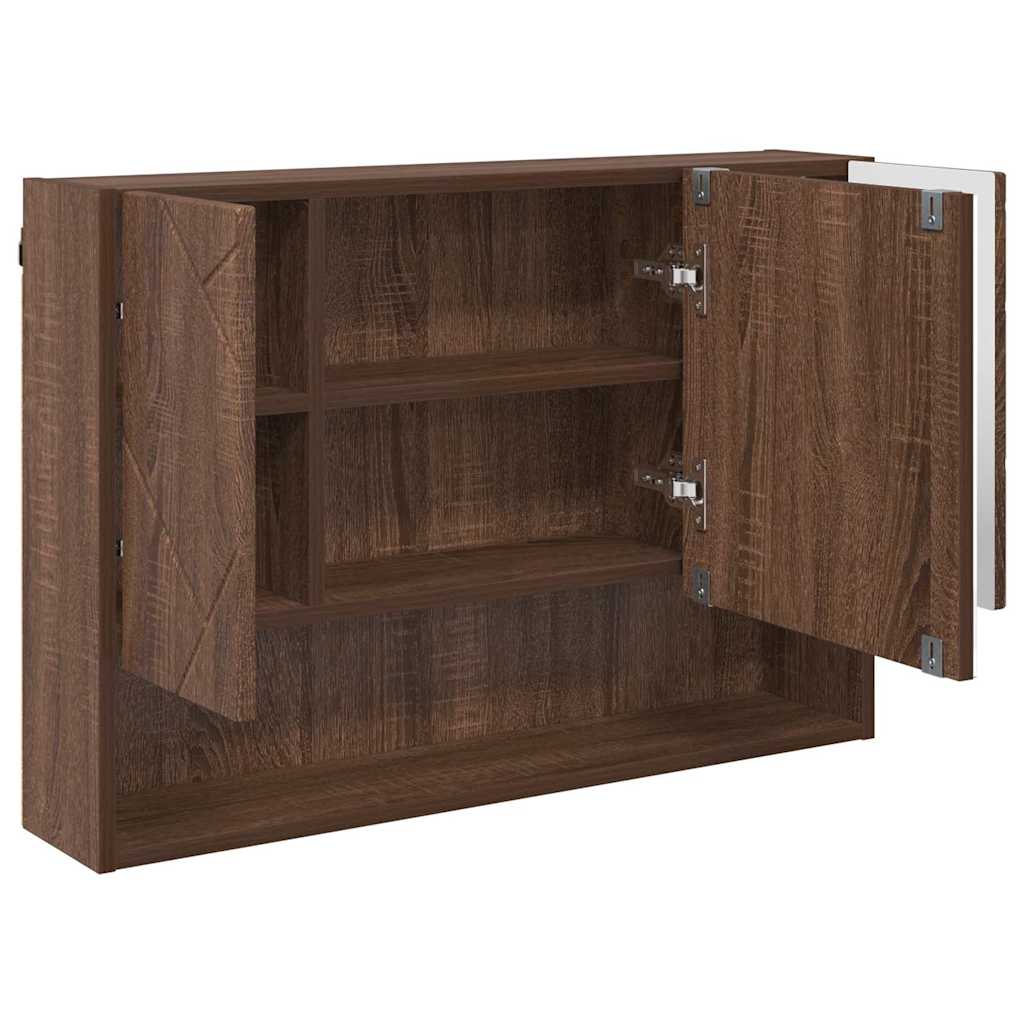 Bathroom Furniture Set 3 pcs Brown oak 76.5 x 35 x 64 cm