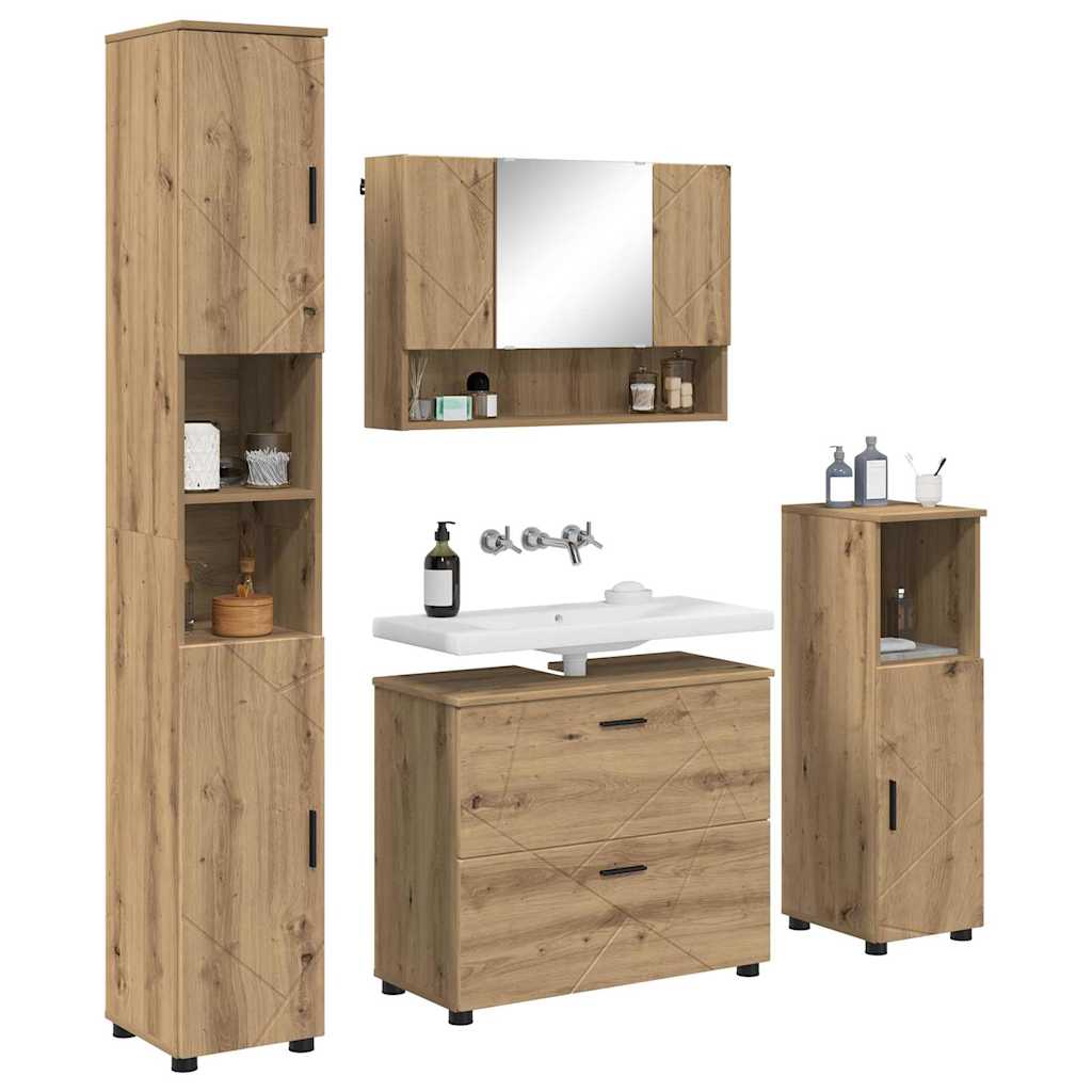 Bathroom Furniture Set 4 pcs Artisan oak 30 x 35 x 192 cm