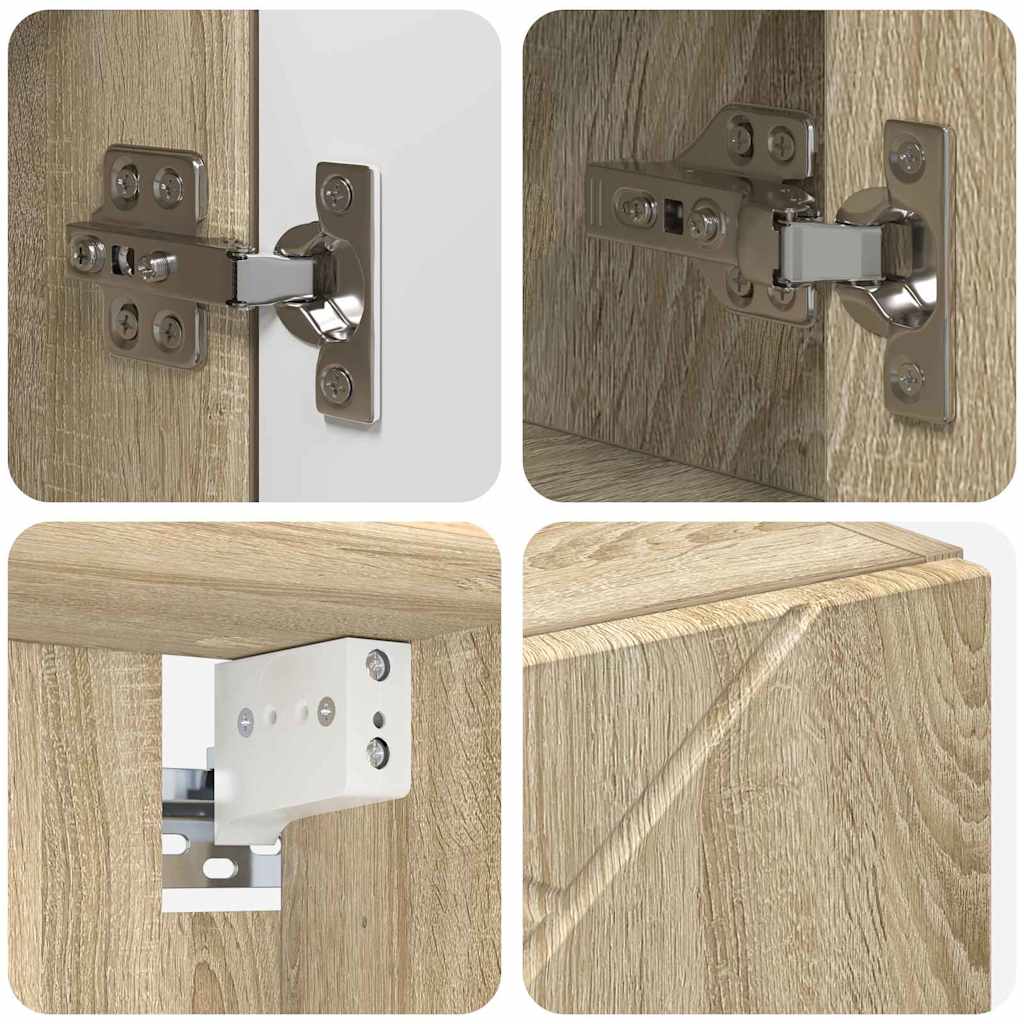 Bathroom Furniture Set 4 pcs Sonoma oak 30 x 35 x 192 cm