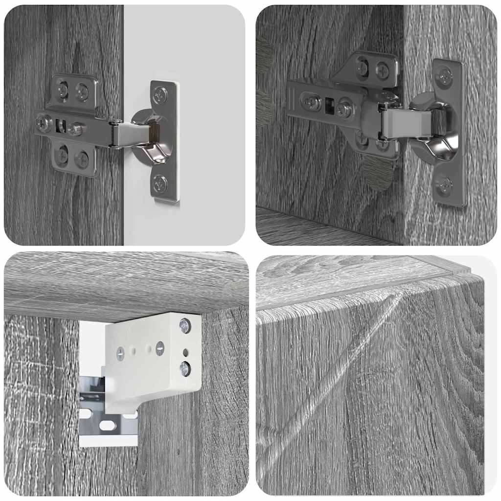 Bathroom Furniture Set 4 pcs Grey sonoma 30 x 35 x 192 cm