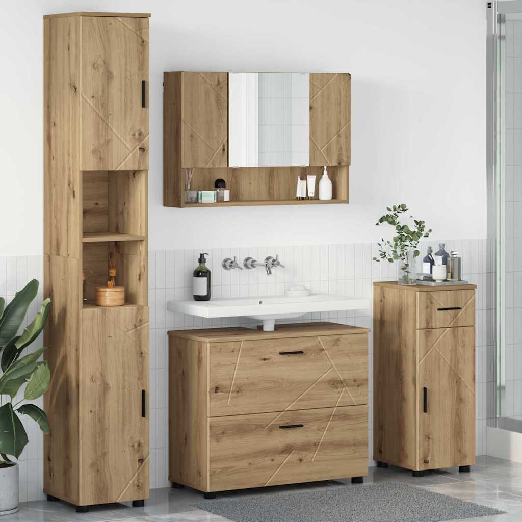 Bathroom Furniture Set 4 pcs Artisan oak 30 x 35 x 192 cm