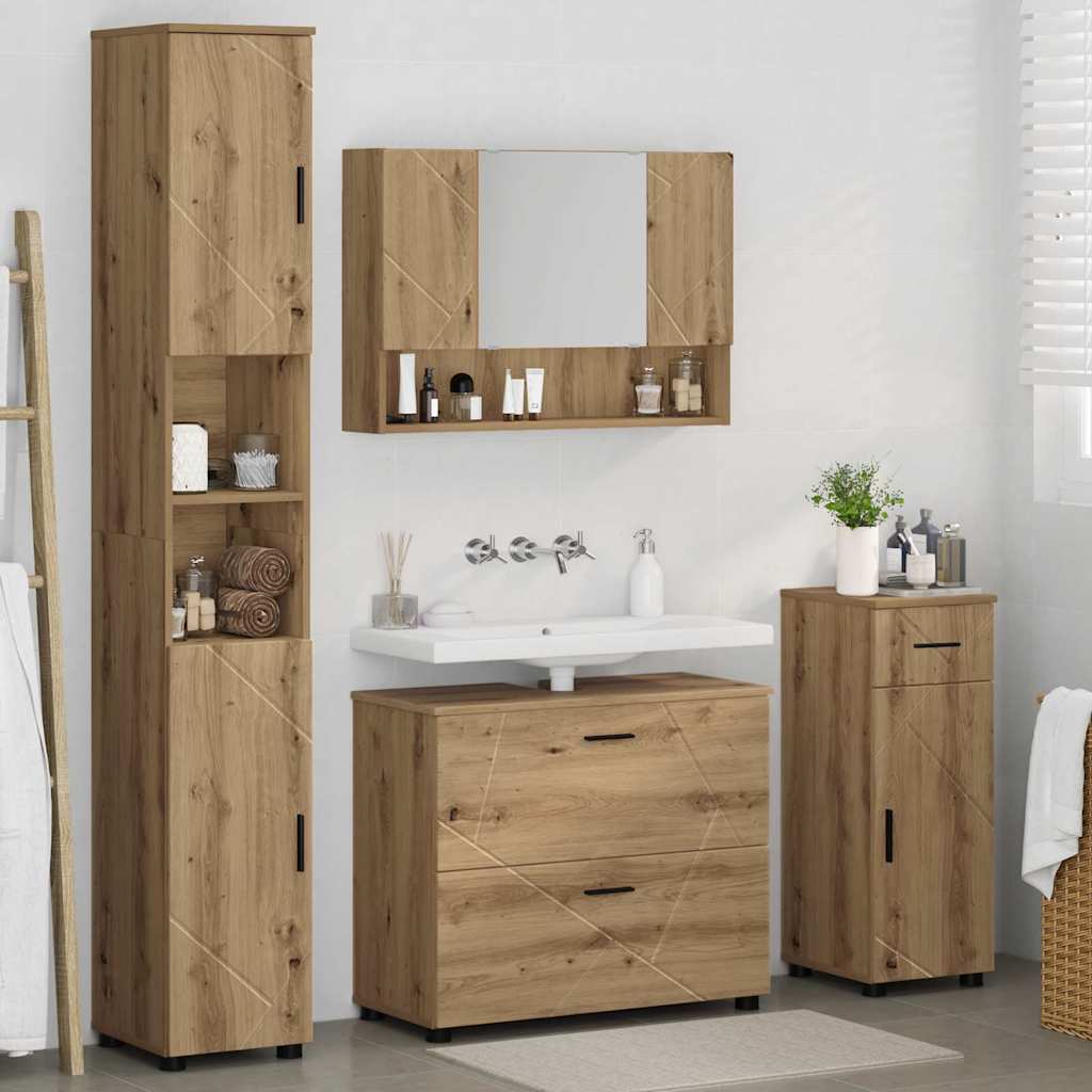 Bathroom Furniture Set 4 pcs Artisan oak 30 x 35 x 192 cm