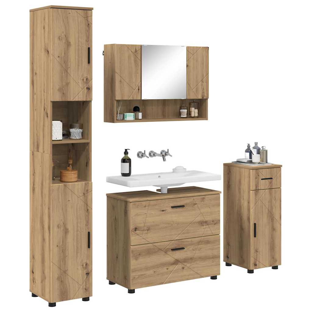 Bathroom Furniture Set 4 pcs Artisan oak 30 x 35 x 192 cm