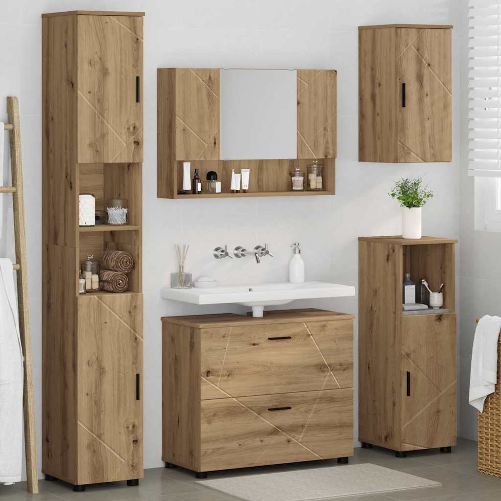 Bathroom Furniture Set 5 pcs Artisan oak 30 x 35 x 192 cm