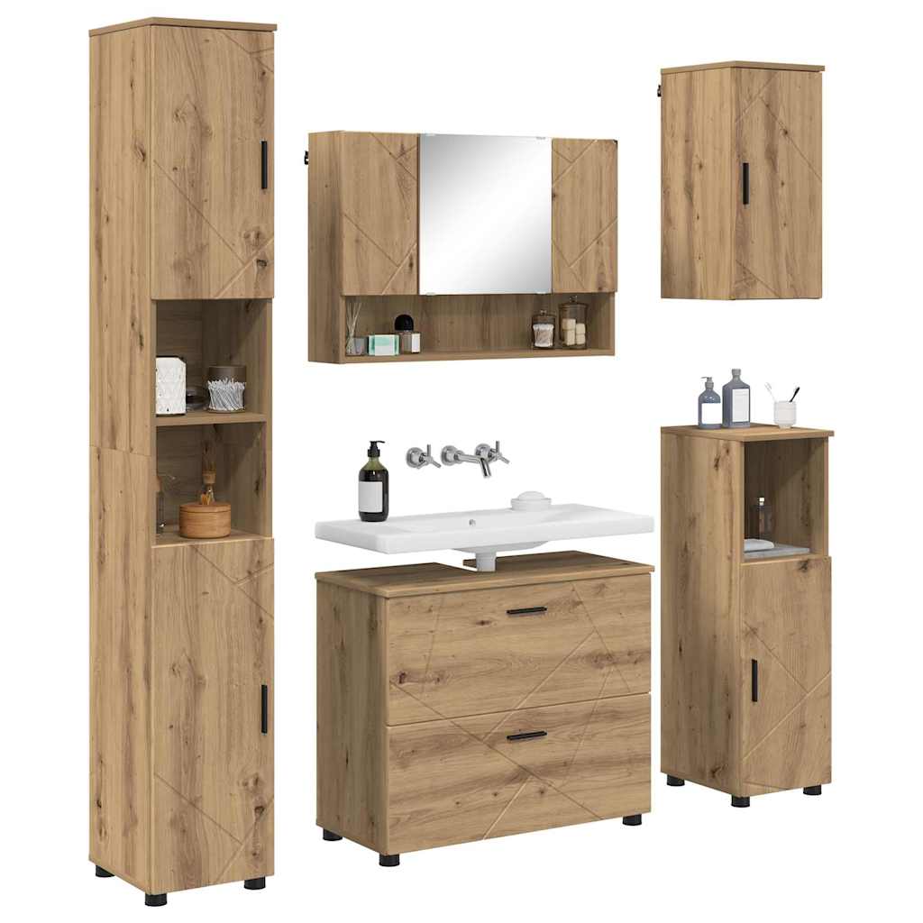 Bathroom Furniture Set 5 pcs Artisan oak 30 x 35 x 192 cm